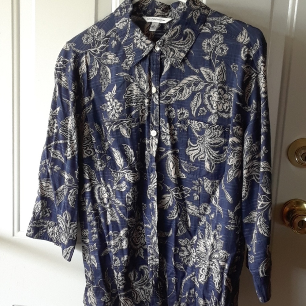 Tunic blue and tan